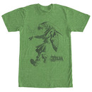 Nintendo Legend Of Zelda Link Outline Green T-Shirt