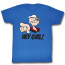 Popeye Hey Girl Blue T-Shirt