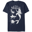 Disney The Litthe Mermaid Ariel And Friends Blue T-Shirt