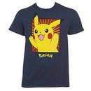 Pokemon Navy Blue Boxed Pikachu Tee Shirt
