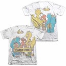Sesame Street Block Party  White 2-Sided Sublimation T-Shirt