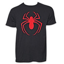 Spider-Man Marvel Superhero Logo Costume T-Shirt - Black