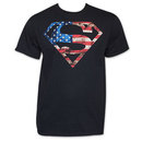 Superman Patriotic American Flag Stars Stripes USA DC Comics T-Shirt