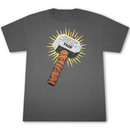 Thor Whosoever Holds This Hammer Grey Graphic Tee Shirt