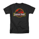 Jurassic Park Men's Black Classic Logo Tee Shirt