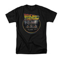 Back To The Future Men's Black Circle Logo Tee Shirt