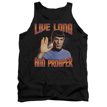 Star Trek Spock Live Long And Prosper Black Tank Top