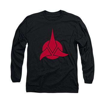 Star Trek Klingon Logo Black Long Sleeve T-Shirt