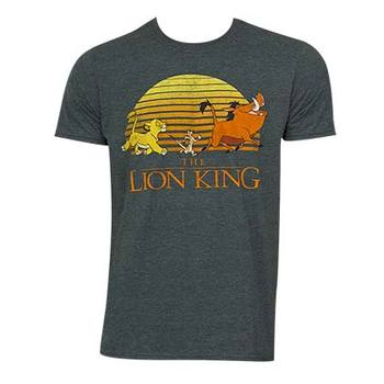 Disney Lion King Grey Movie Logo Tee Shirt