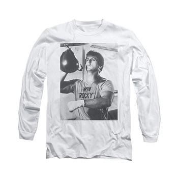 Rocky Square White Long Sleeve T-Shirt
