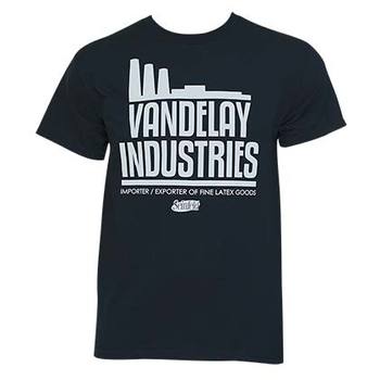 Seinfeld Vandelay Industries Dark Blue Graphic Tee Shirt