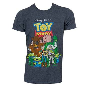 Disney Toy Story Grey Characters Tee Shirt