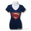 BVS Women's Superman Symbol V-Neck T-Shirt