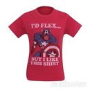 Captain America I'd Flex But Men's T-Shirt