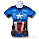 Captain America Sublimated Costume Fitness T-Shirt