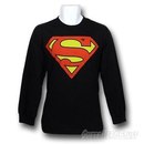 Superman Symbol Black Long Sleeve T-Shirt
