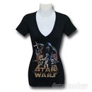 Star Wars Force Awakens Poster Women's V-Neck T-Shirt