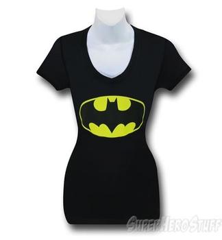 Batman Symbol Fitted V-Neck Women's T-Shirt