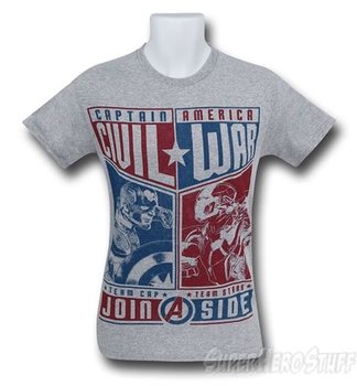 Captain America Civil War Choose A Side Men's T-Shirt