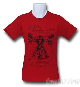 Deadpool Vitruvian Red T-Shirt