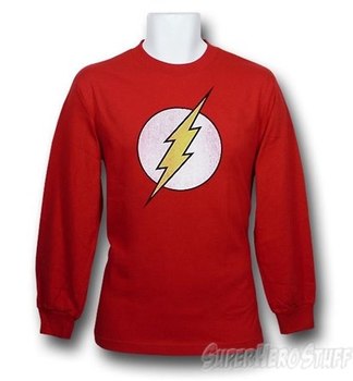 Flash Distressed Symbol Long Sleeve T-Shirt