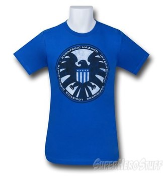 S.H.I.E.L.D. Distressed Symbol 30 Single T-Shirt