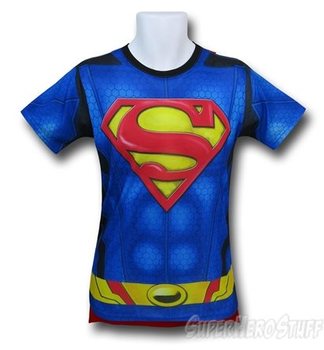 Superman Suit-Up Sublimated Caped Costume Kids T-Shirt