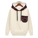Hooded Patterned Sweatshirt With Pocket