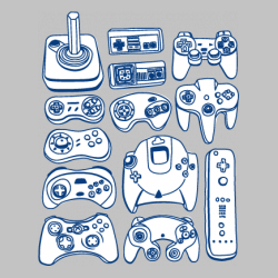 Retro and Modern Video Game Controllers