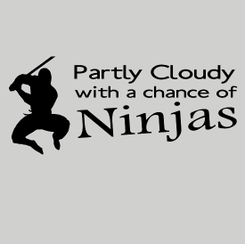 Partly Cloudy With A Chance Of Ninjas TShirt