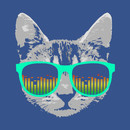 Music Cat with Glasses T-Shirt