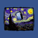 The Tardis in the Starry Night T-Shirt