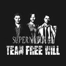 Supernatural Team Free Will White silhouette T-Shirt