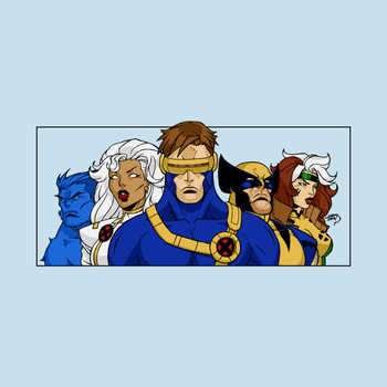 X-Men 92 Wolverine Storm Cyclops Rogue Beast T-Shirt