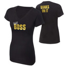 "Sasha Banks ""Legit BOSS"" Women's V-Neck Authentic T-Shirt"