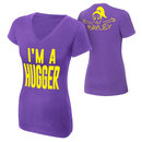 "Bayley ""I'm A Hugger"" Women's V-Neck Authentic T-Shirt"