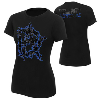 "Dean Ambrose ""This Lunatic Runs The Asylum"" Blue Women's Authentic T-Shirt"