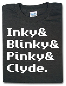 Inky and Pinky and Blinky and Clyde Pac-Man Tee