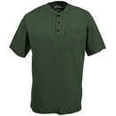 Key Shirts: Men's Green 825 36 Heavyweight Cotton/Polyester Henley T-Shirt