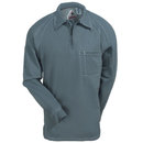 Bulwark Shirts: Men's QT12 CH Grey Flame-Resistant Long Sleeve Polo Shirt
