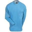 Bulwark Shirts: Men's Blue QT32 BL Flame-Resistant iQ Long Sleeve Shirt