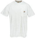Carhartt Shirts: Men's 100410 100 White Short-Sleeve Force Cotton Delmont T-Shirt