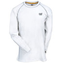 Caterpillar Shirts: Men's White 1510467 049 Long Sleeve Performance Series Shirt
