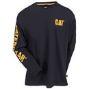 Caterpillar Shirts: Men's Black 1510317 016 Custom Banner Long Sleeve Shirt