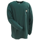 Carhartt Shirts: Men's Hunter Green K126 HTG Long Sleeve Pocket Work Shirt