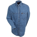 Wrangler Riggs Shirts: Men's 3W510 AN Cotton Denim Long Sleeve Work Shirt