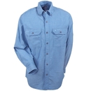 Carhartt Shirts: Men's Blue S202 CBL Cotton Long Sleeve Work Shirt
