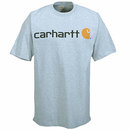 Carhartt Shirts: Men's Grey K195 GRY Cotton Jersey Logo Tee Shirt