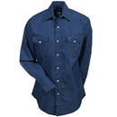 Wrangler Shirts: Men's Blue MS70119 Twill Long Sleeve Western Work Shirt