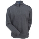 Port Authority Sweatshirts: Men's K807 CH/MGH Quarter-Zip Charcoal Grey Heather Interlock Sweatshirt